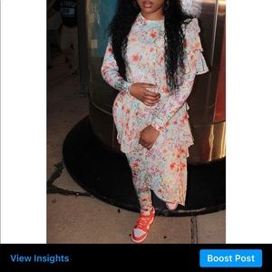 Zara Purple Magazine Jumpsuit